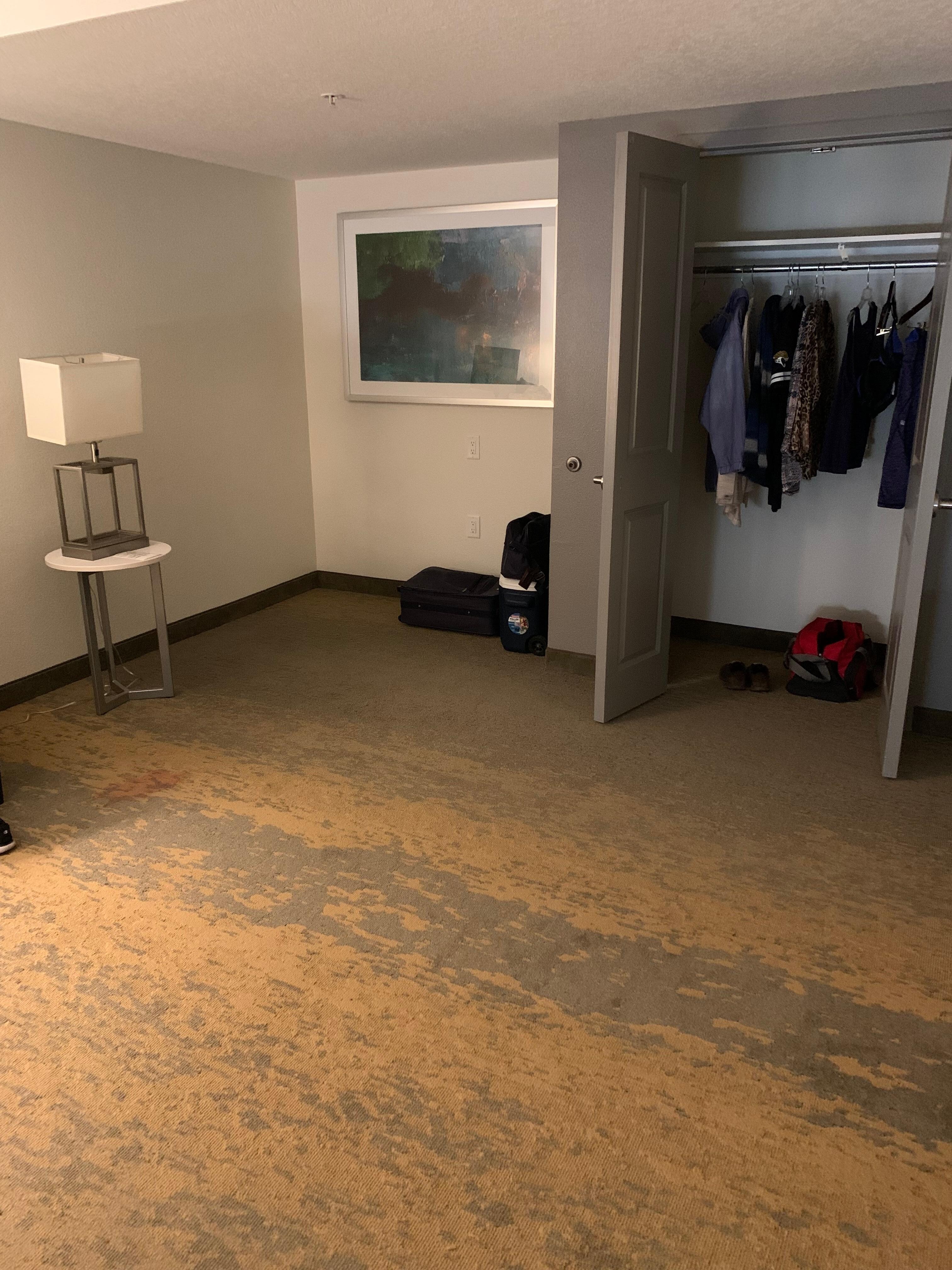 Plenty of room to put in another bathroom.