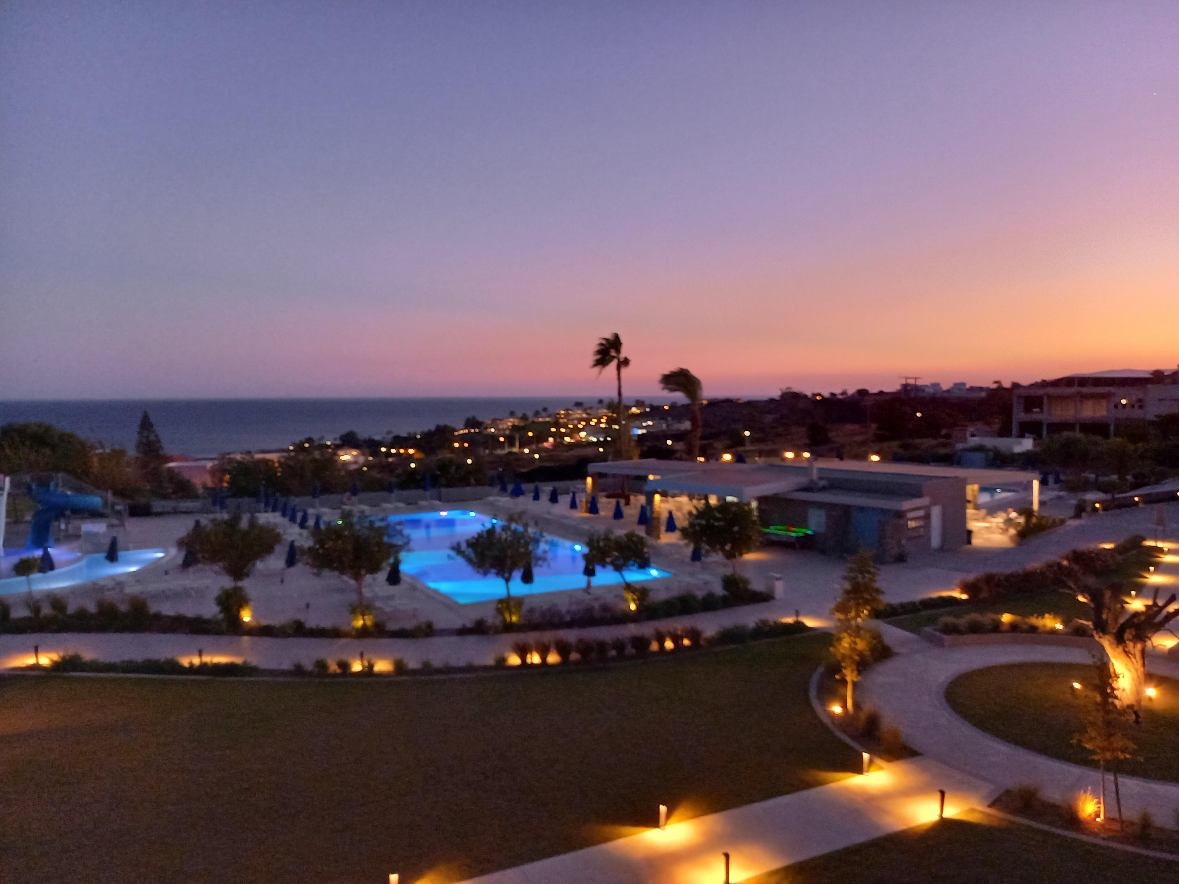 Great sea views from the hilltop position of the hotel. 