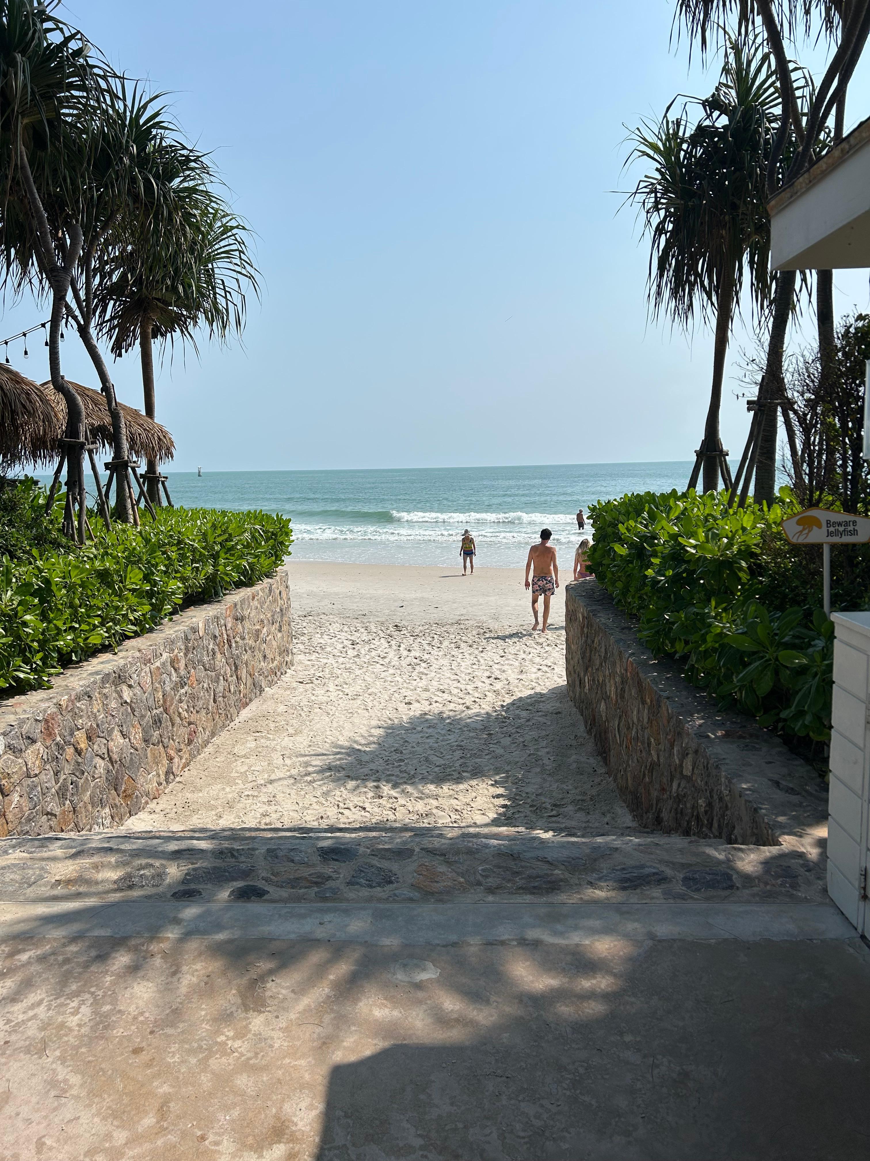 Entrance to beach from hotel