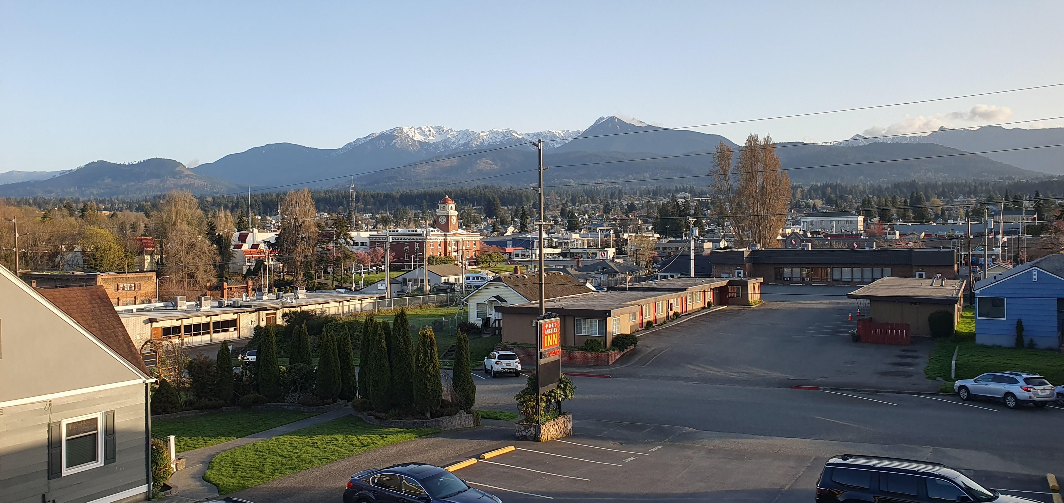 Vue sur le parc Olympic, depuis notre porte de chambre