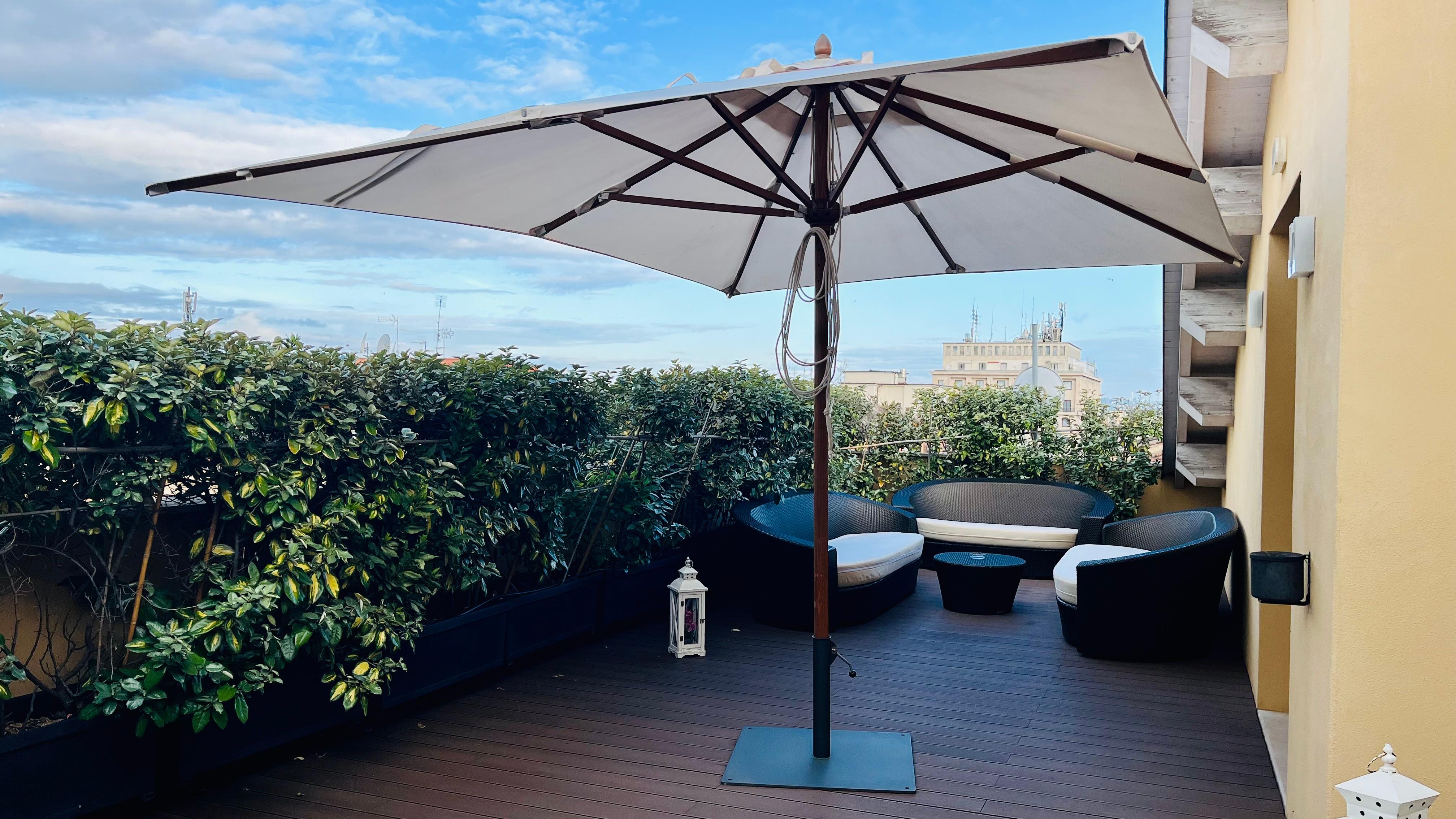 Härlig loungedel på takterrassen