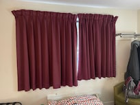 Walls, windows curtains filthy