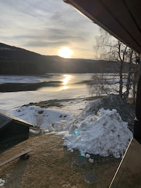 Nydelig skue i sammen med morgenkaffen😊