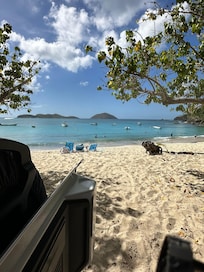 Hull Bay. Easy parking, no crowds, and a great place to eat (The Shack).