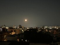Full moon from the apartment’s front patio