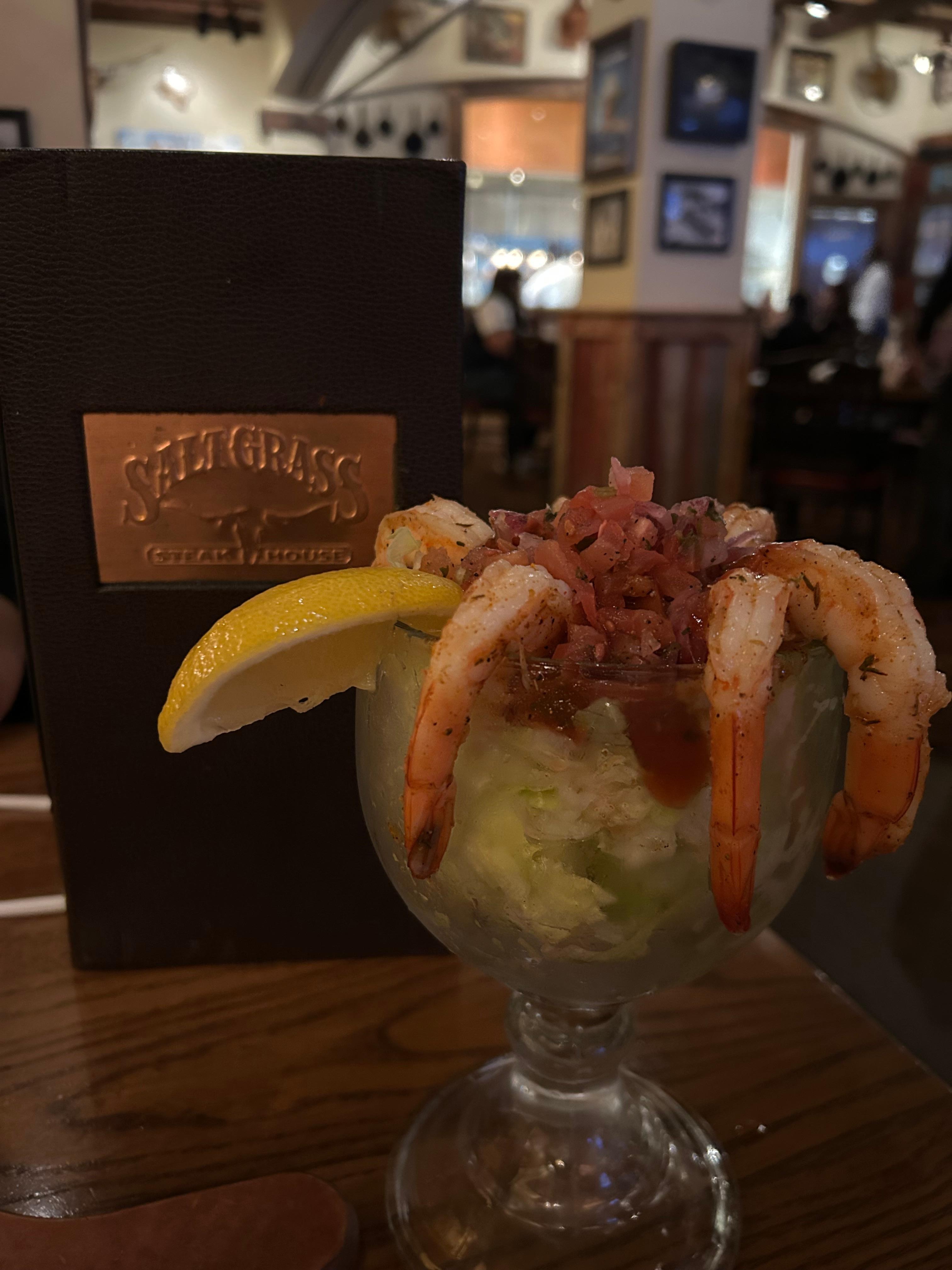 Texas tea was disgusting, didn’t drink it. Mushroom and onions on the steak was a pile of mush. 