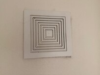 Had to put it back in place but this little grate (bathroom fan) literally shot off the wall.