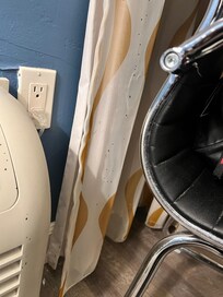 Something had been splattered all over and not cleaned