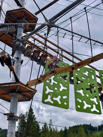 Obstacle course $40 each but could stay in it as long as desired.