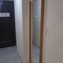 Ruined walls, dirty and unpainted.