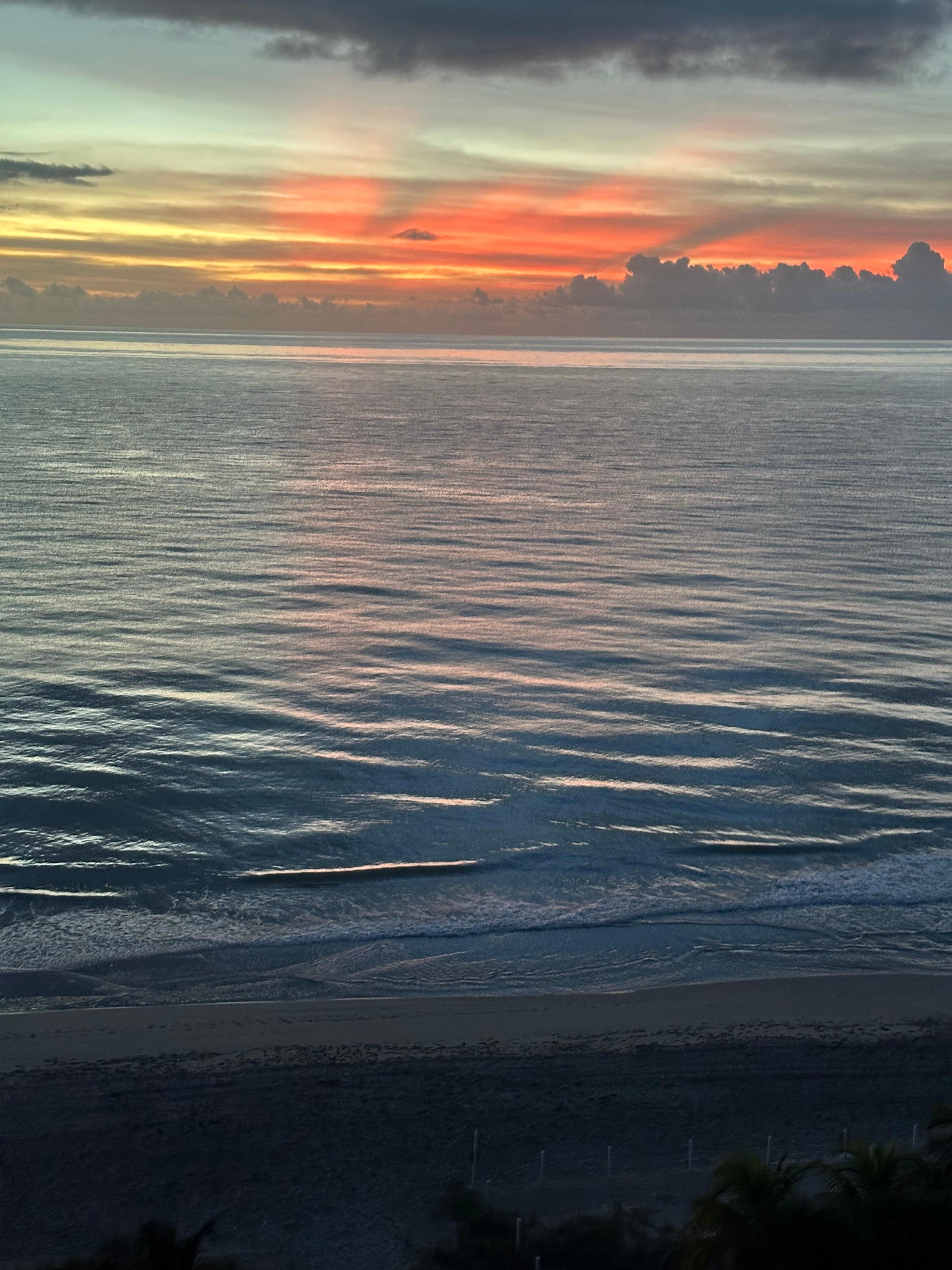 Sunrise from the balcony.