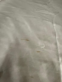 Even sheets were dirty