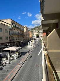 View from our room - up the street