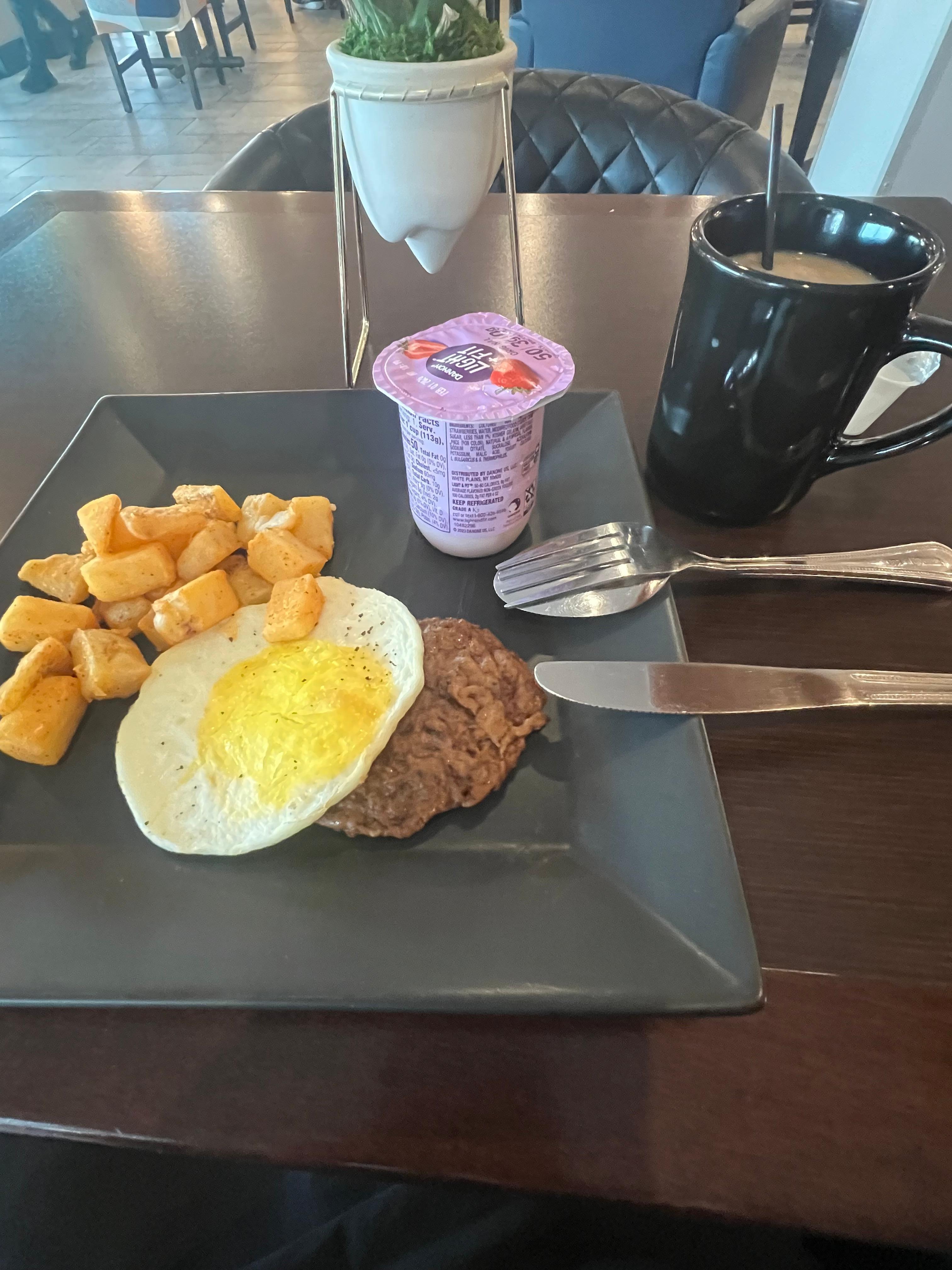 Breakfast was fresh and delicious.