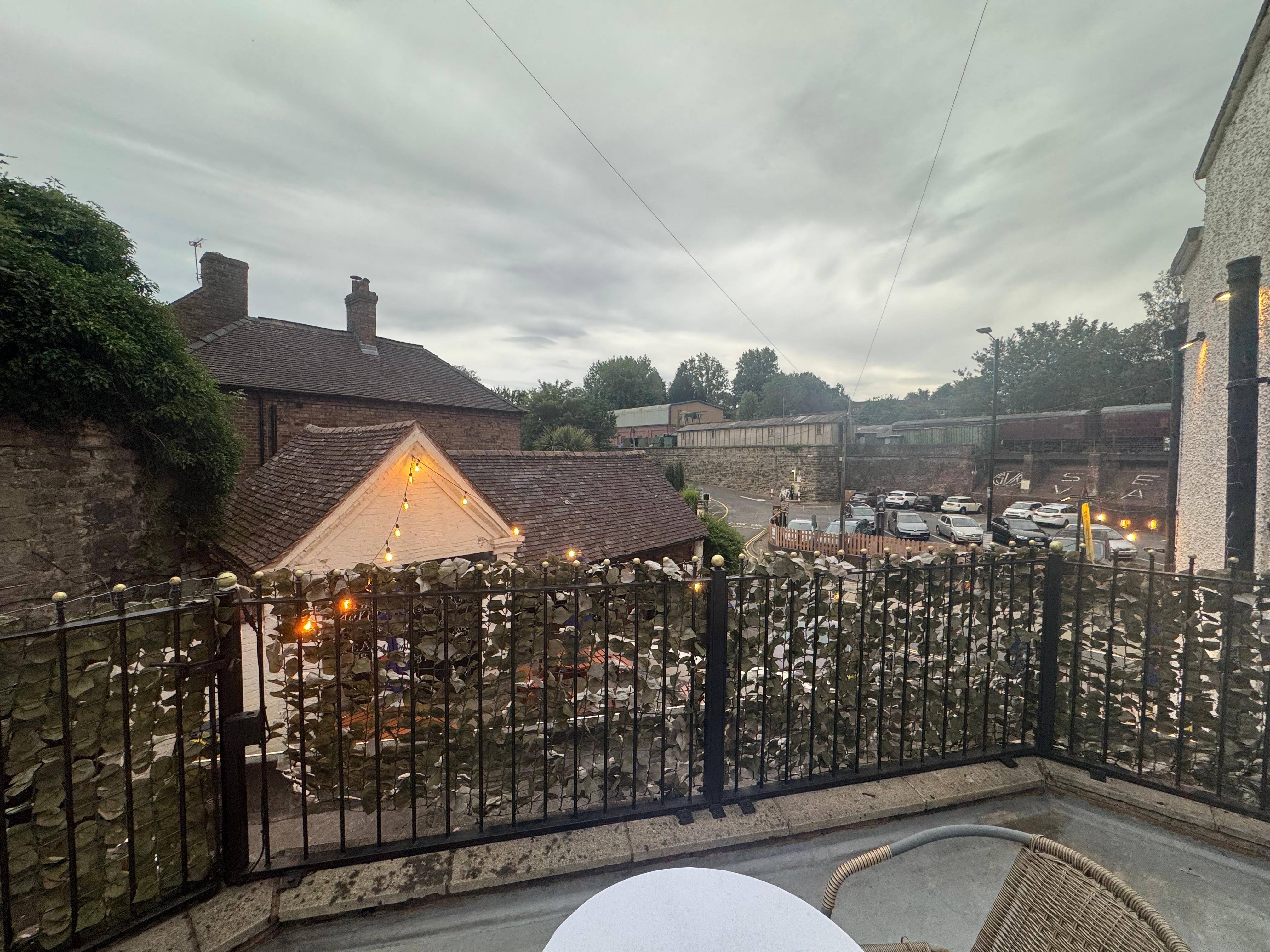 View from shared balcony.