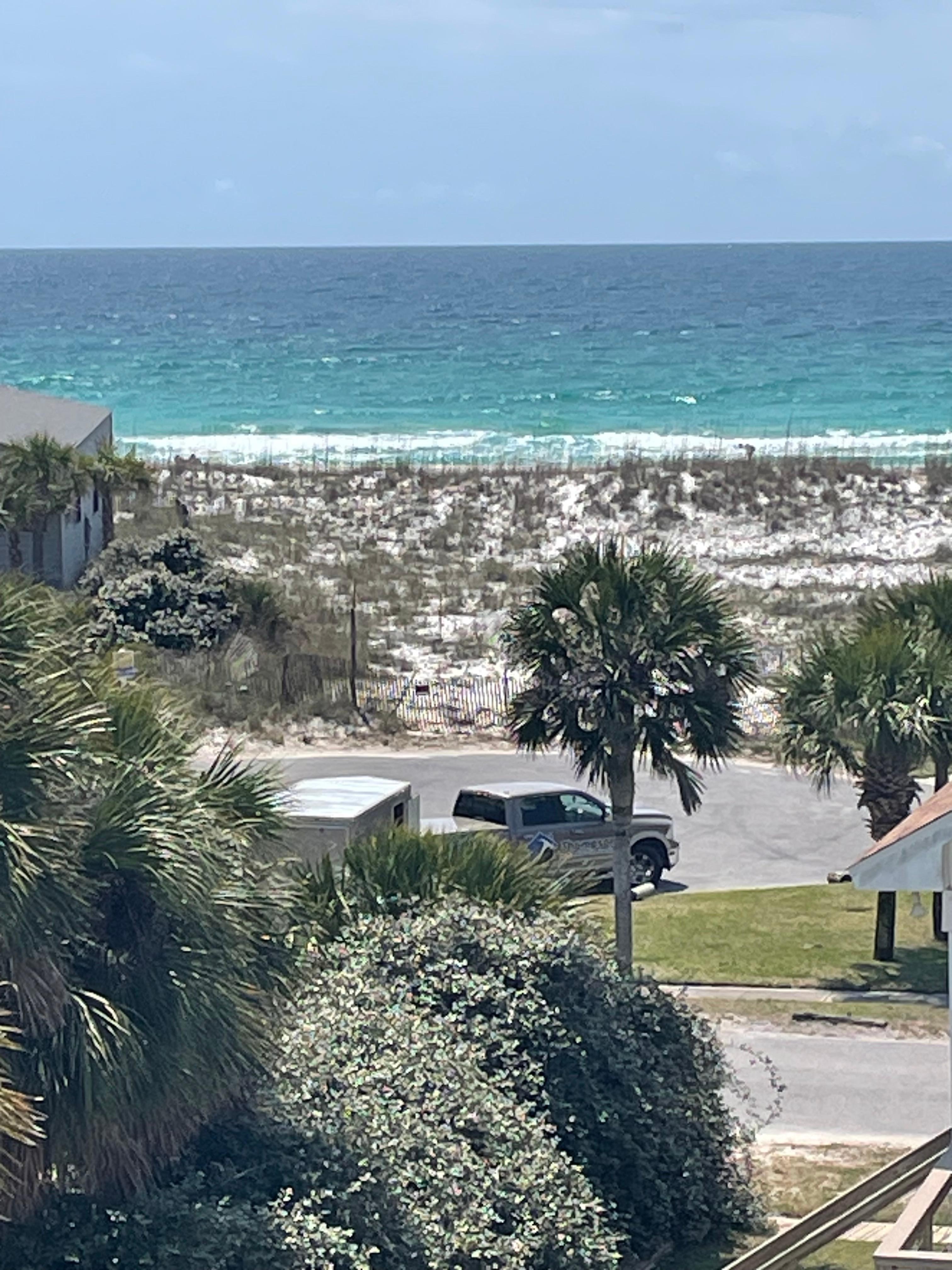 View of the ocean from the widows walk on the 4th floor.  