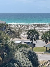 View of the ocean from the widows walk on the 4th floor.