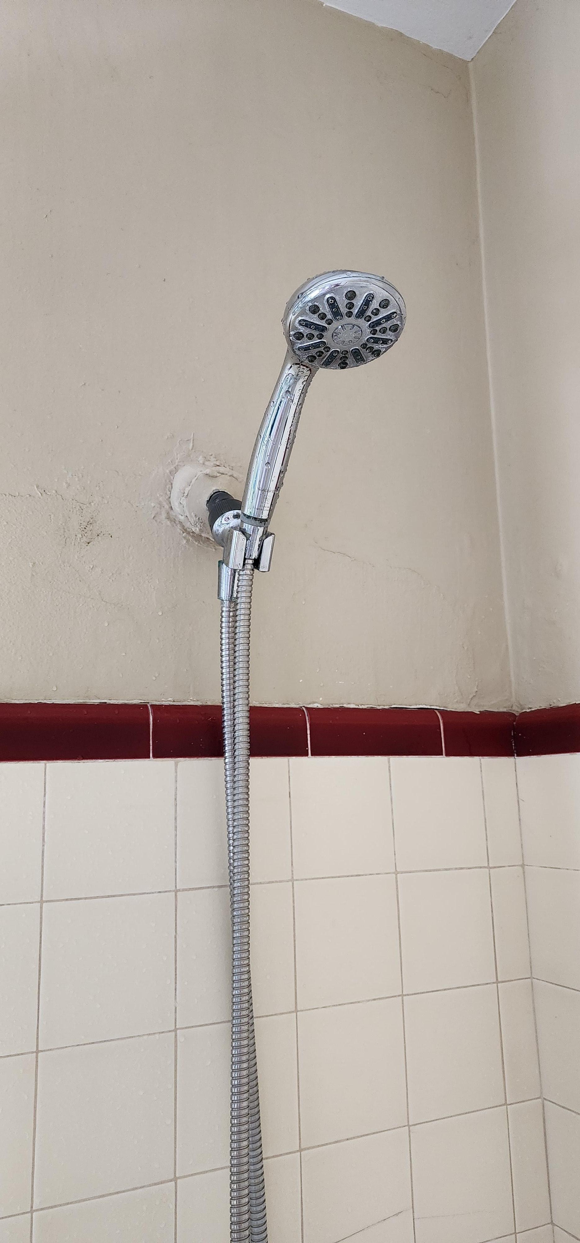 Love the hand held shower head. Good water pressure 