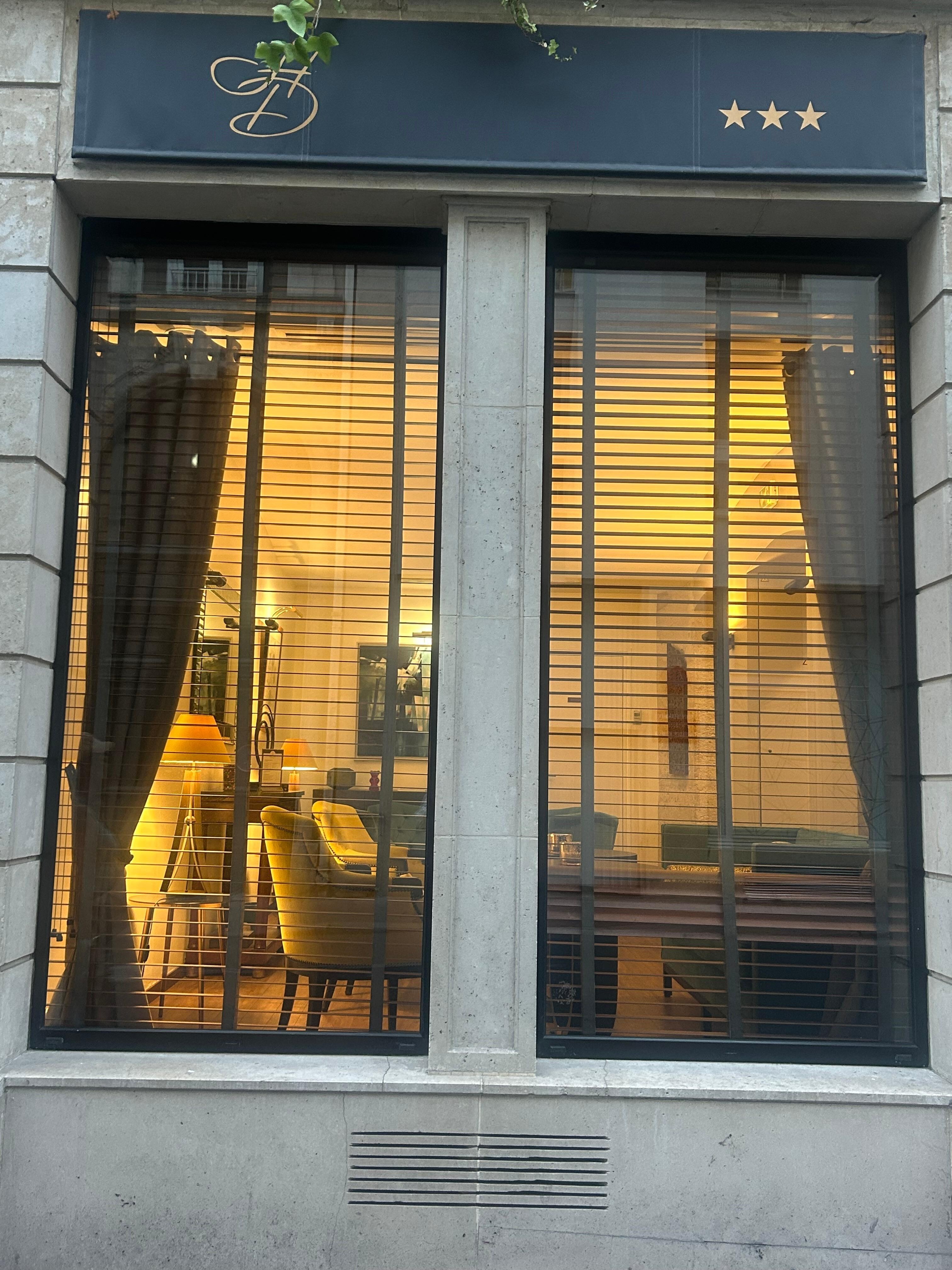 View of the lobby from outside