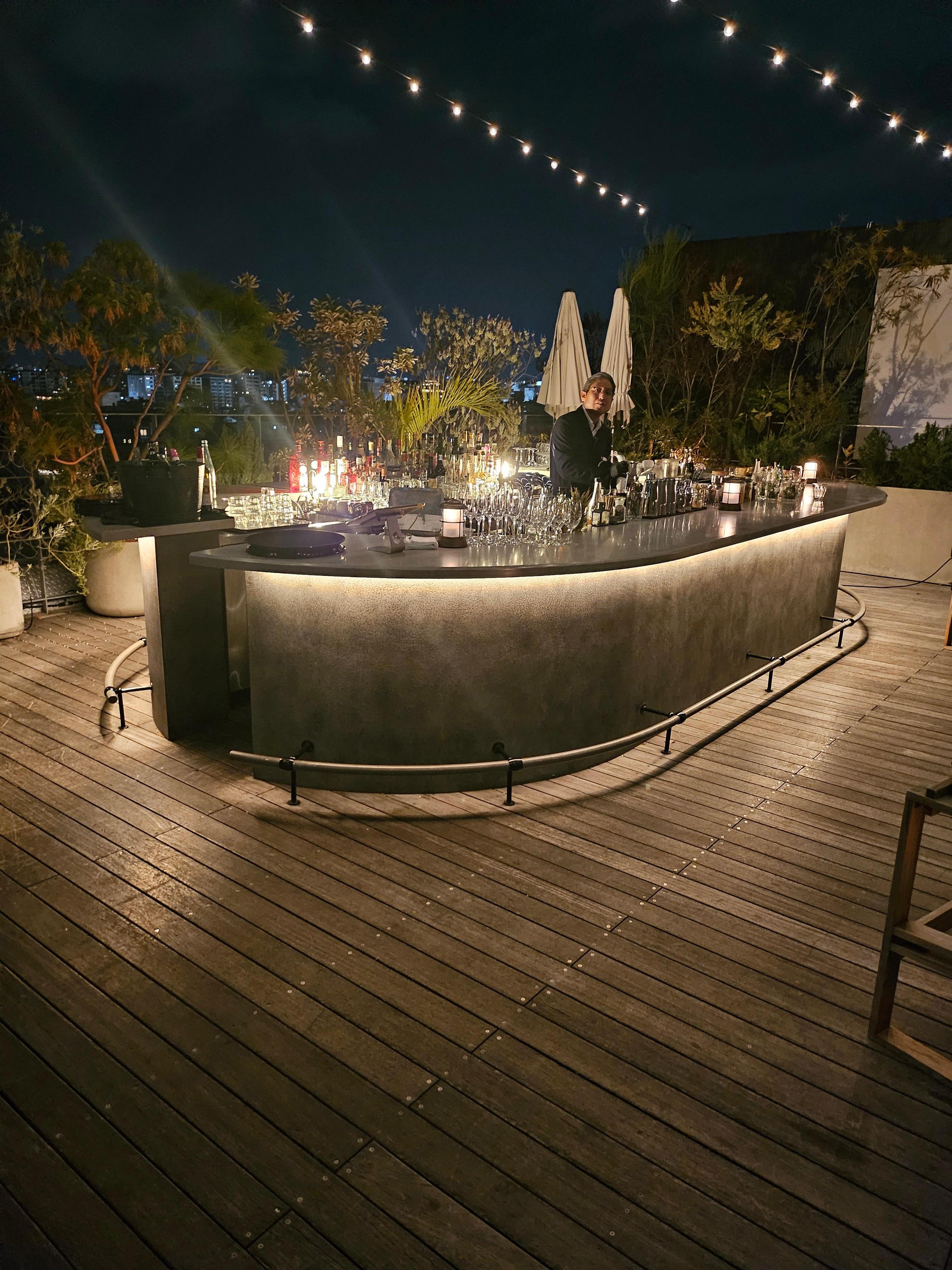 Cocktail bar on the roof