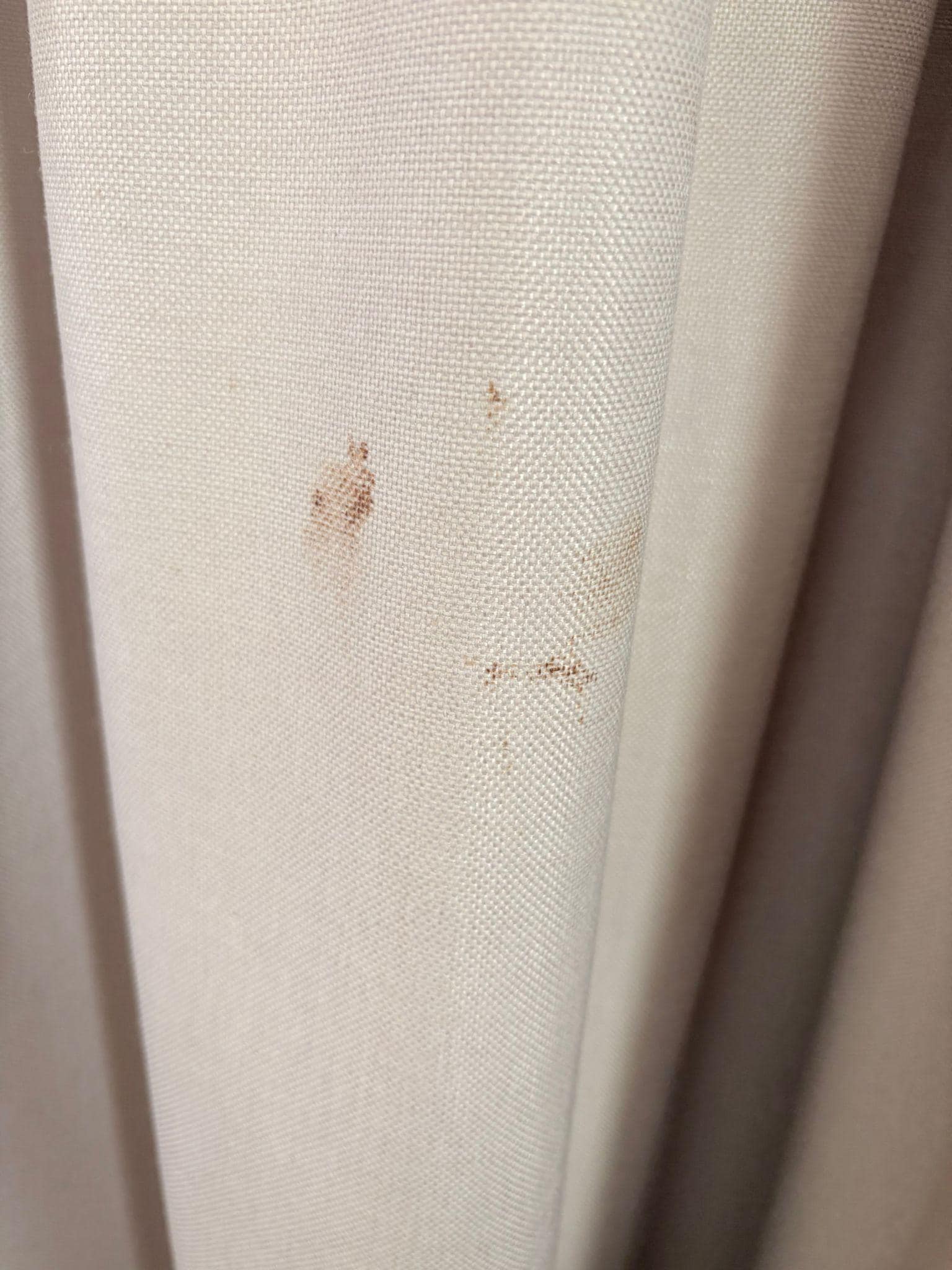 Soiled curtain 
