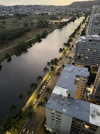 View out from balcony.