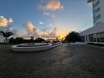 View of the front drop-off area