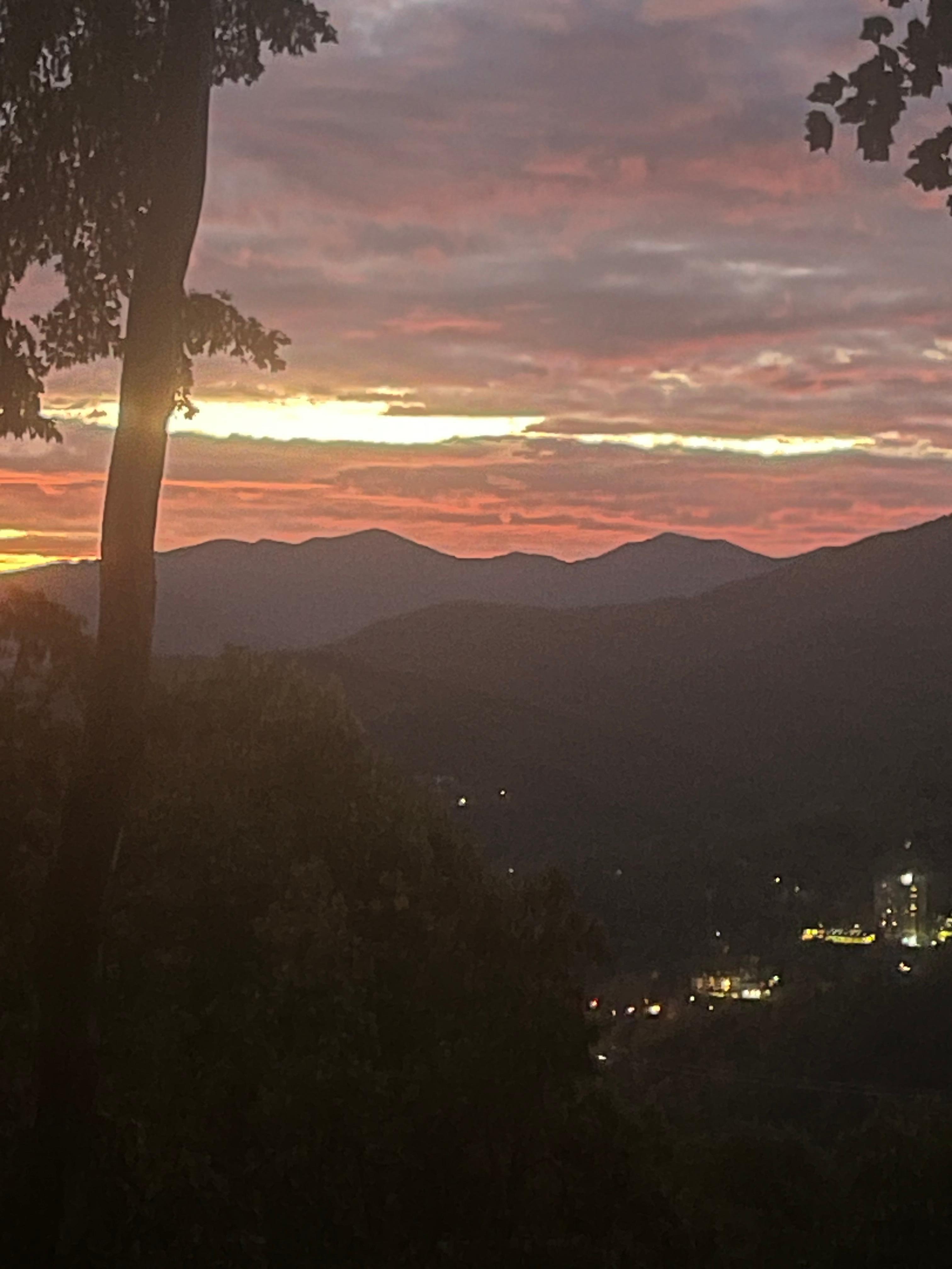 Morning view from the deck. Very peaceful and quiet along with several bear sightings from the deck each morning and evening.  