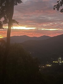 Morning view from the deck. Very peaceful and quiet along with several bear sightings from the deck each morning and evening.