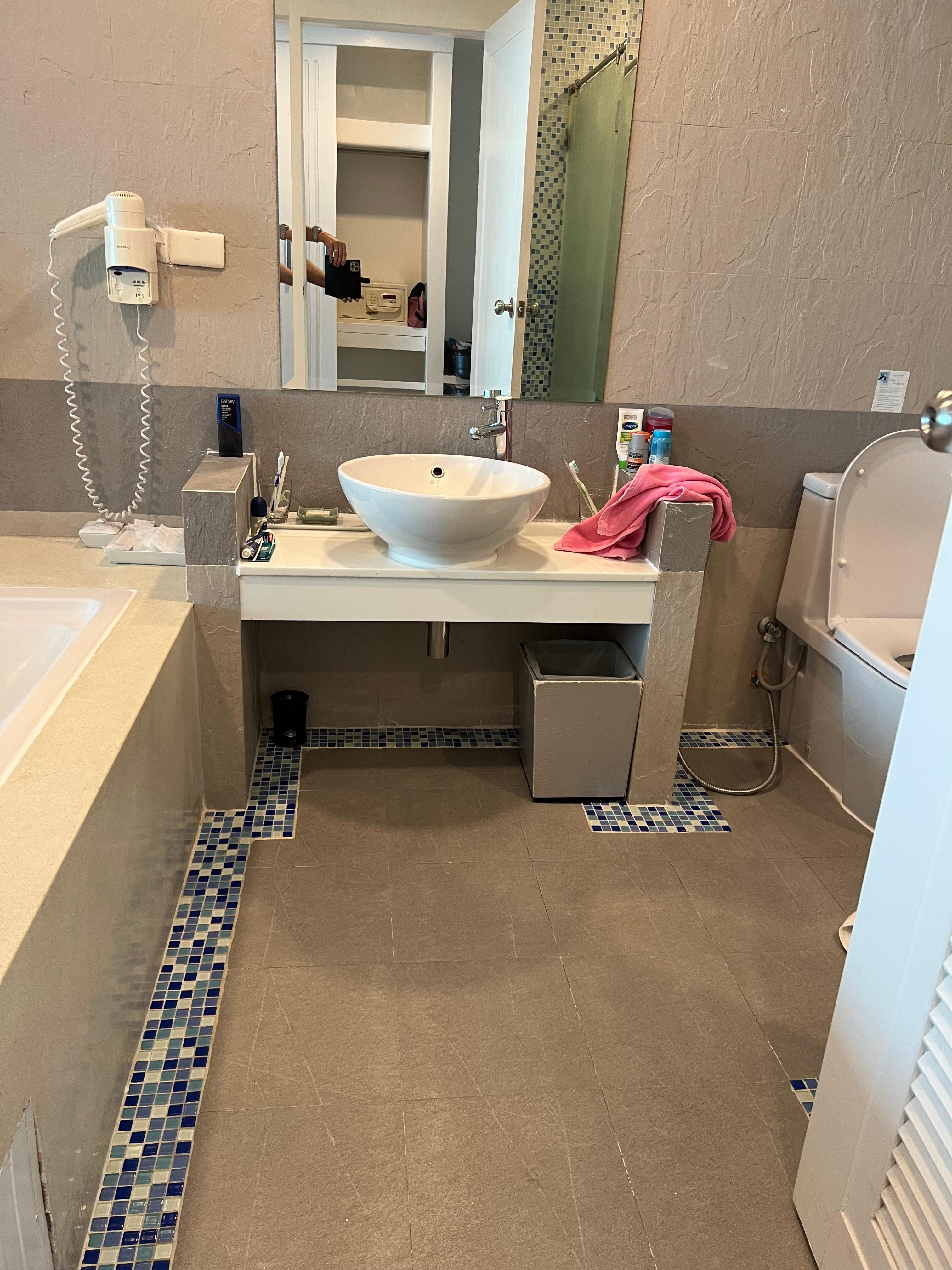 The sink is far too low