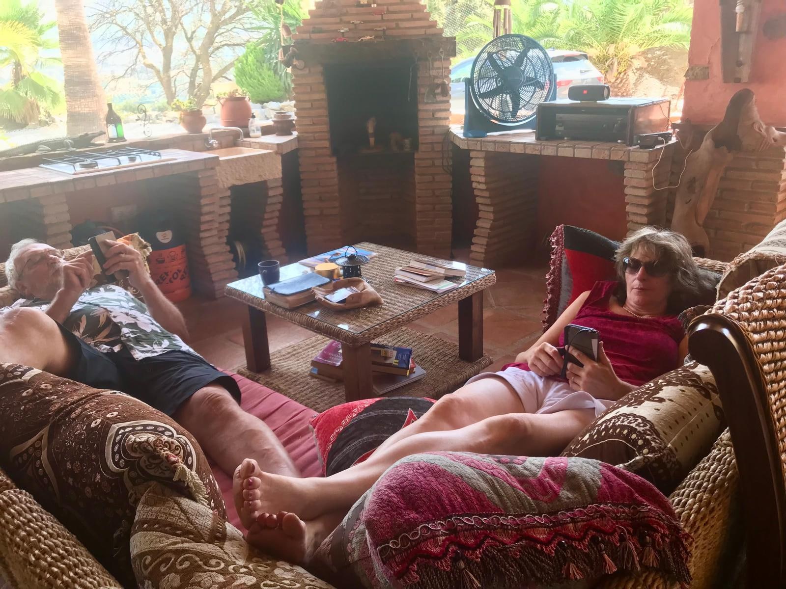 Resting area with often a bit of a pleasant wind