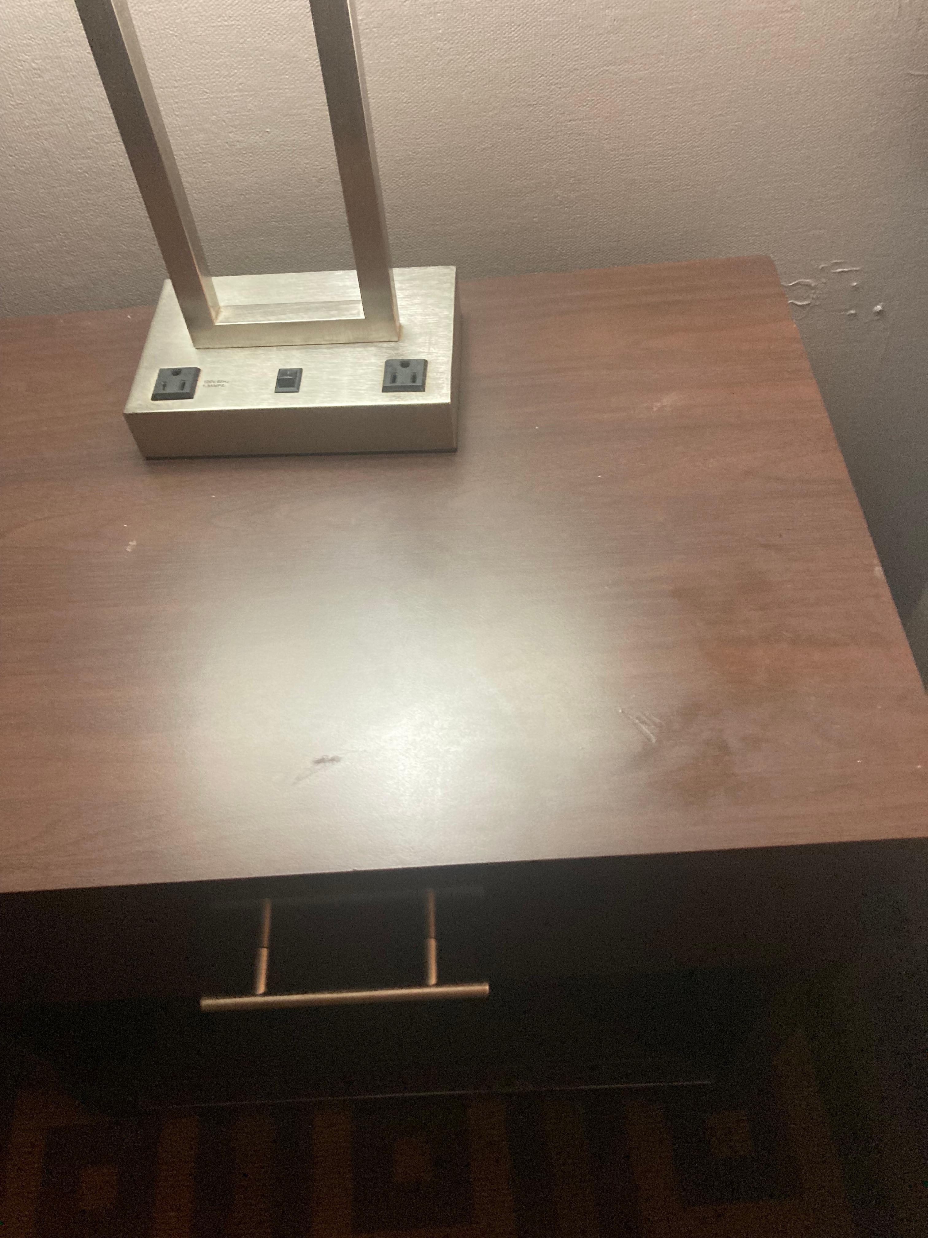 Nightstand oily fluid