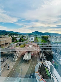 Vue de notre chambre au 9e étage