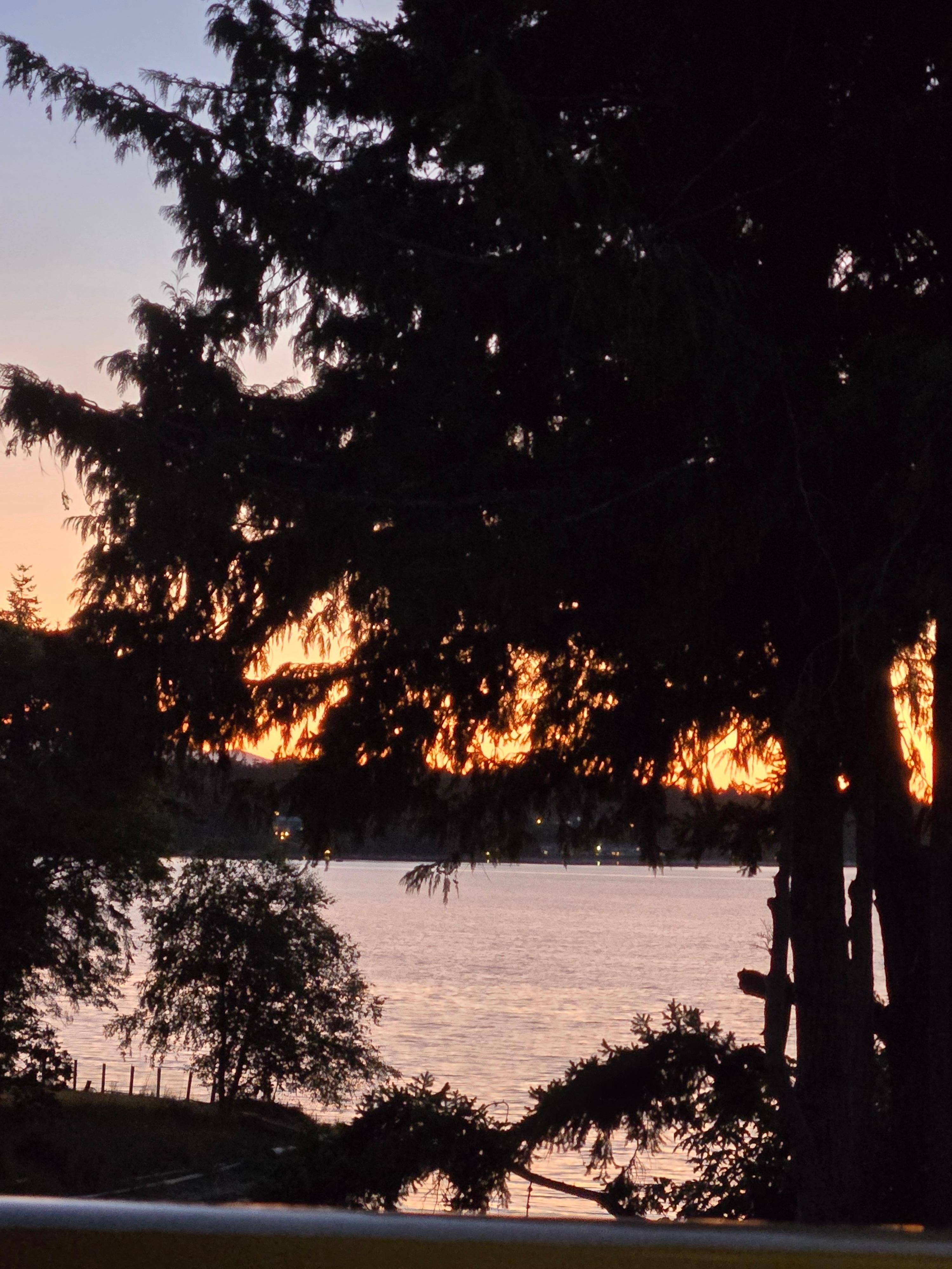 This is the view from the balcony at 9:30 pm in July
