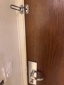 Deadbolt lock removed