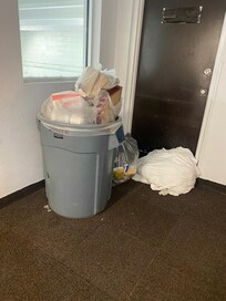 Trash was everywhere.