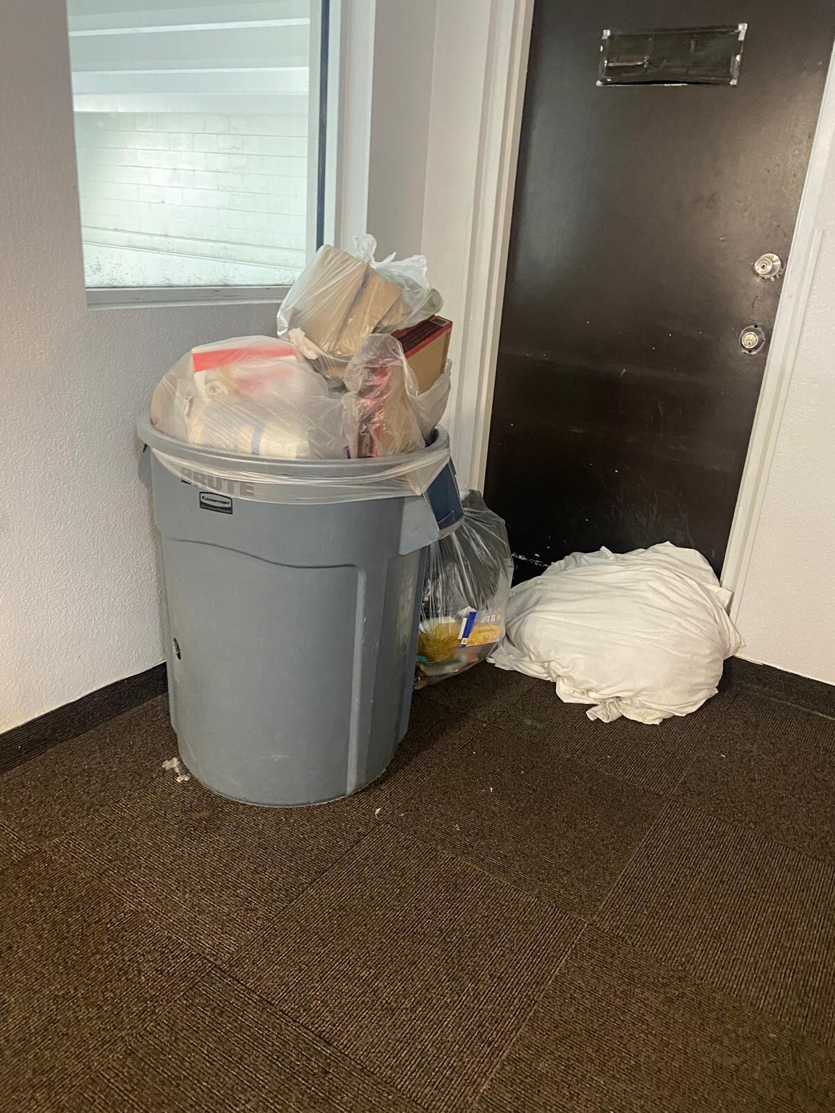Trash was everywhere. 