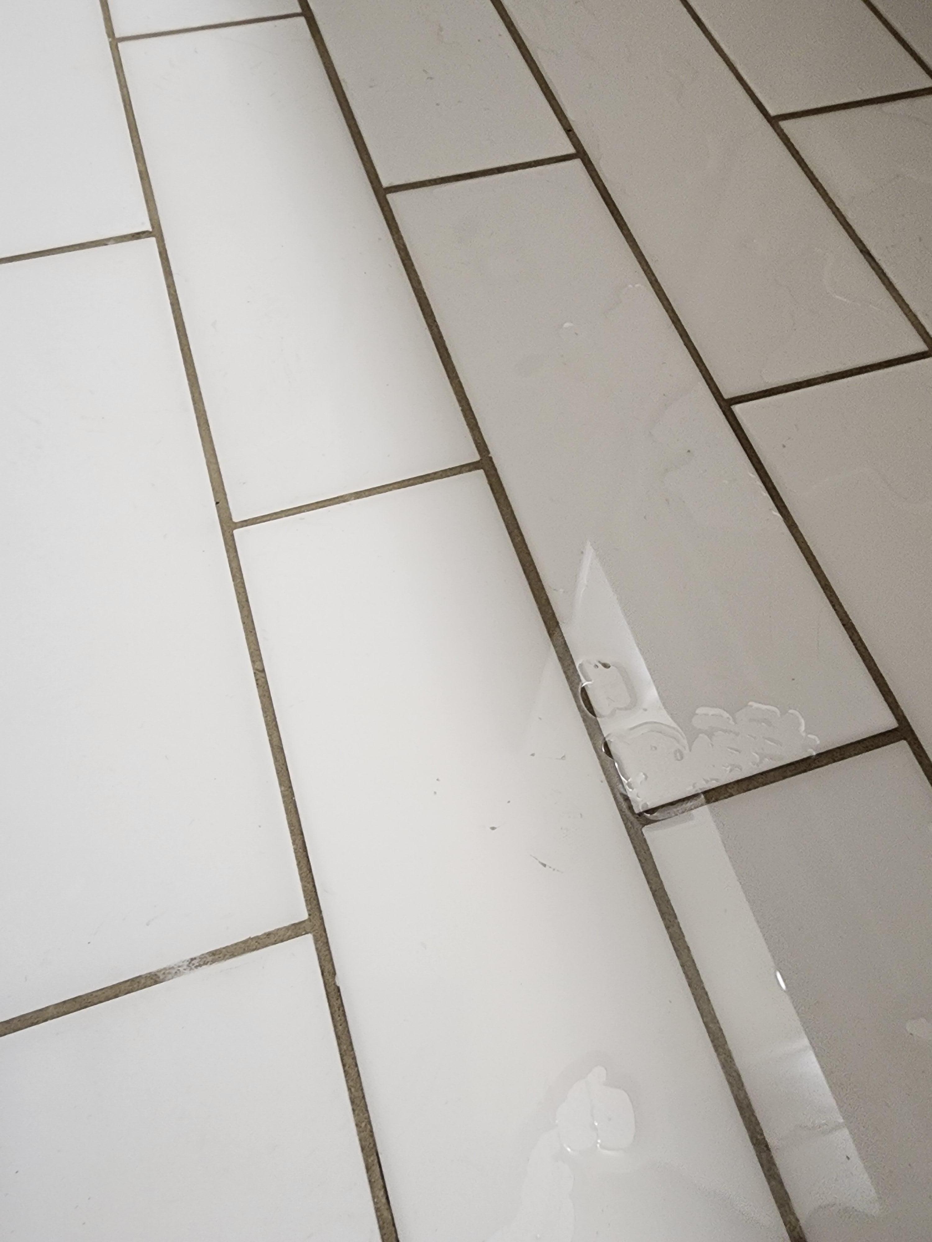 Resulting in water flooding the bathroom