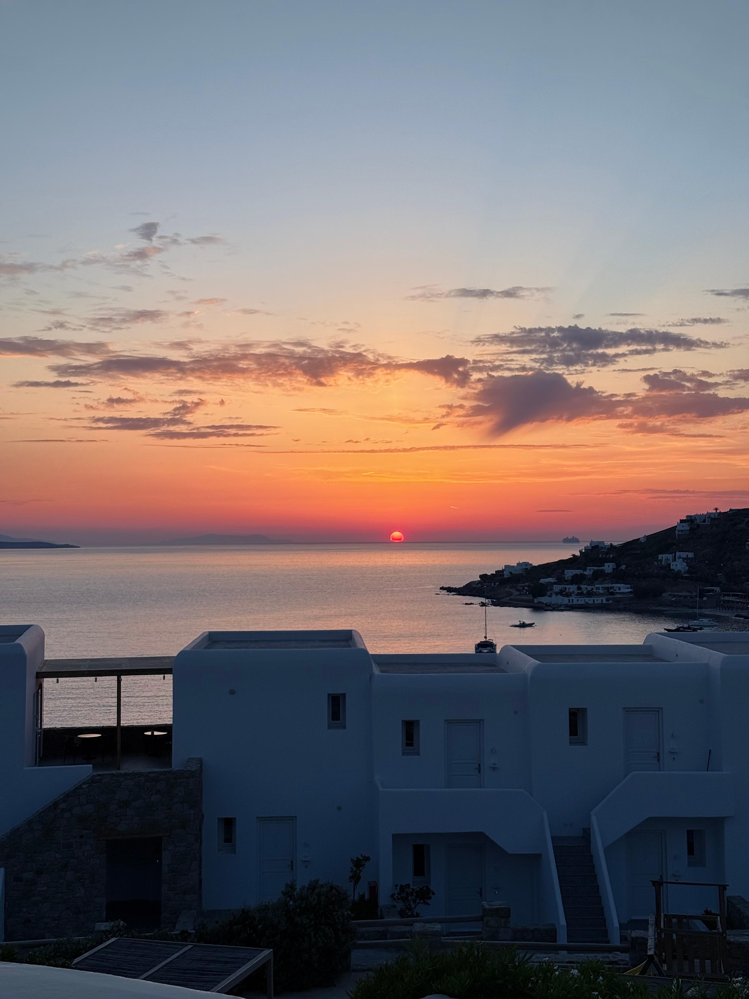 The sunset on our first day