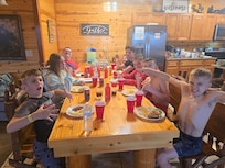 Enjoying a group dinner!