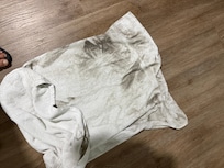 Towels after washing the floor