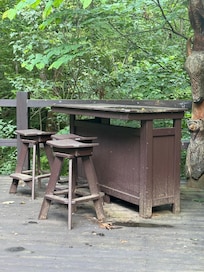 Outside bar area.