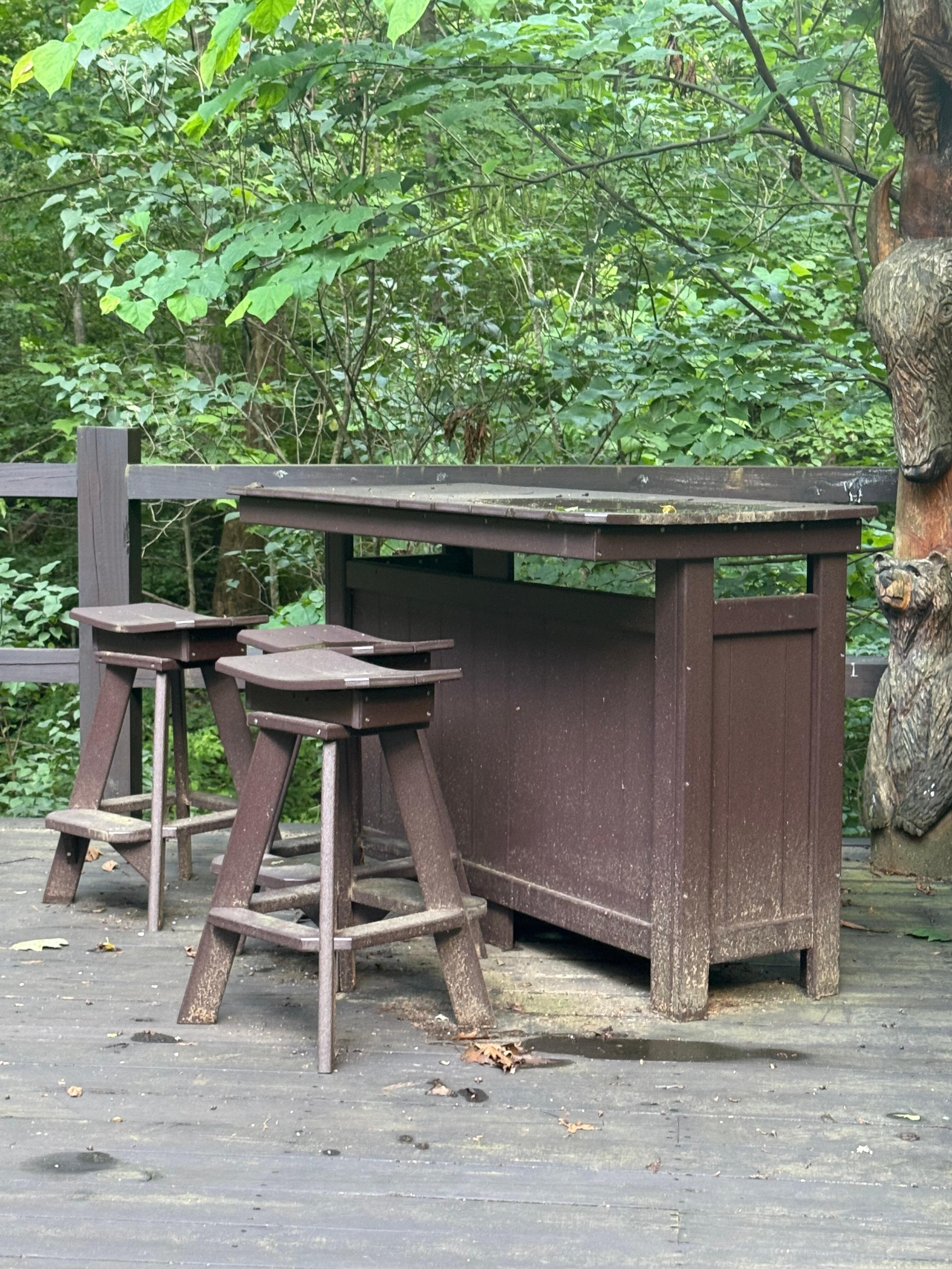 Outside bar area.