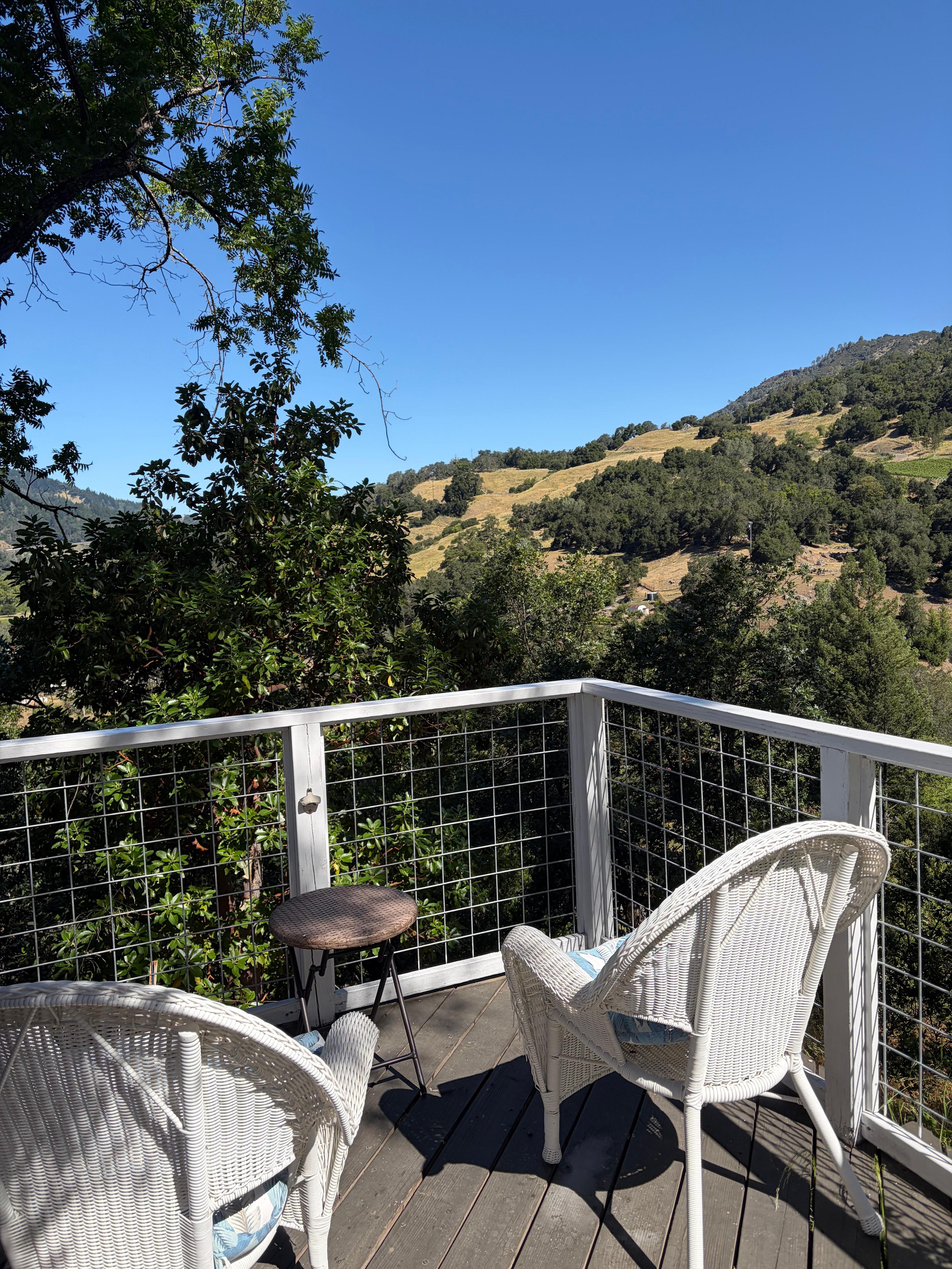 Comfy seating on the deck! Wonderful view! 