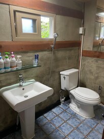 韓国あるある、トイレとシャワー一体型(水量・温度調整良好)