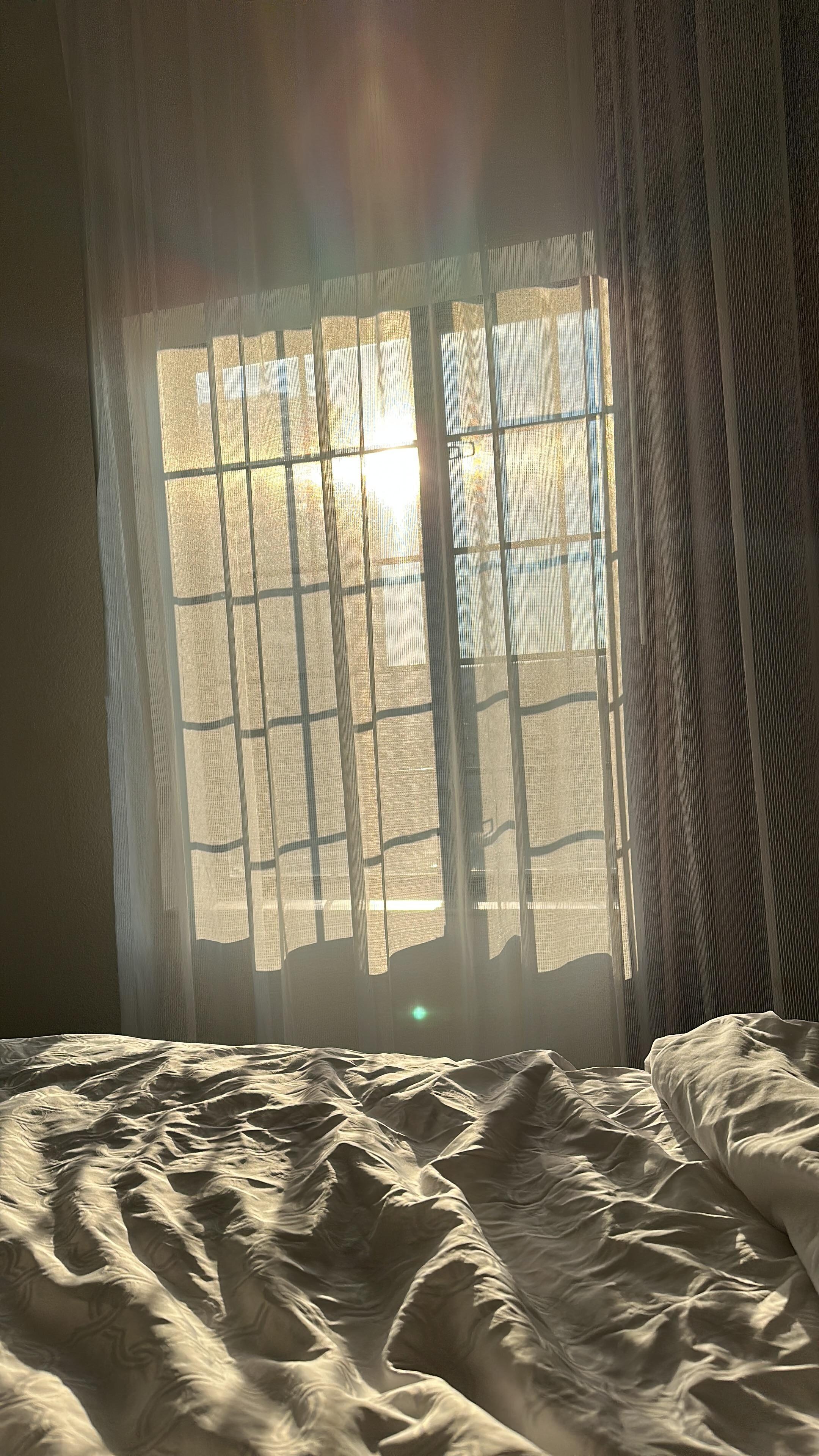 Nice sunny room with blackout curtains available. 