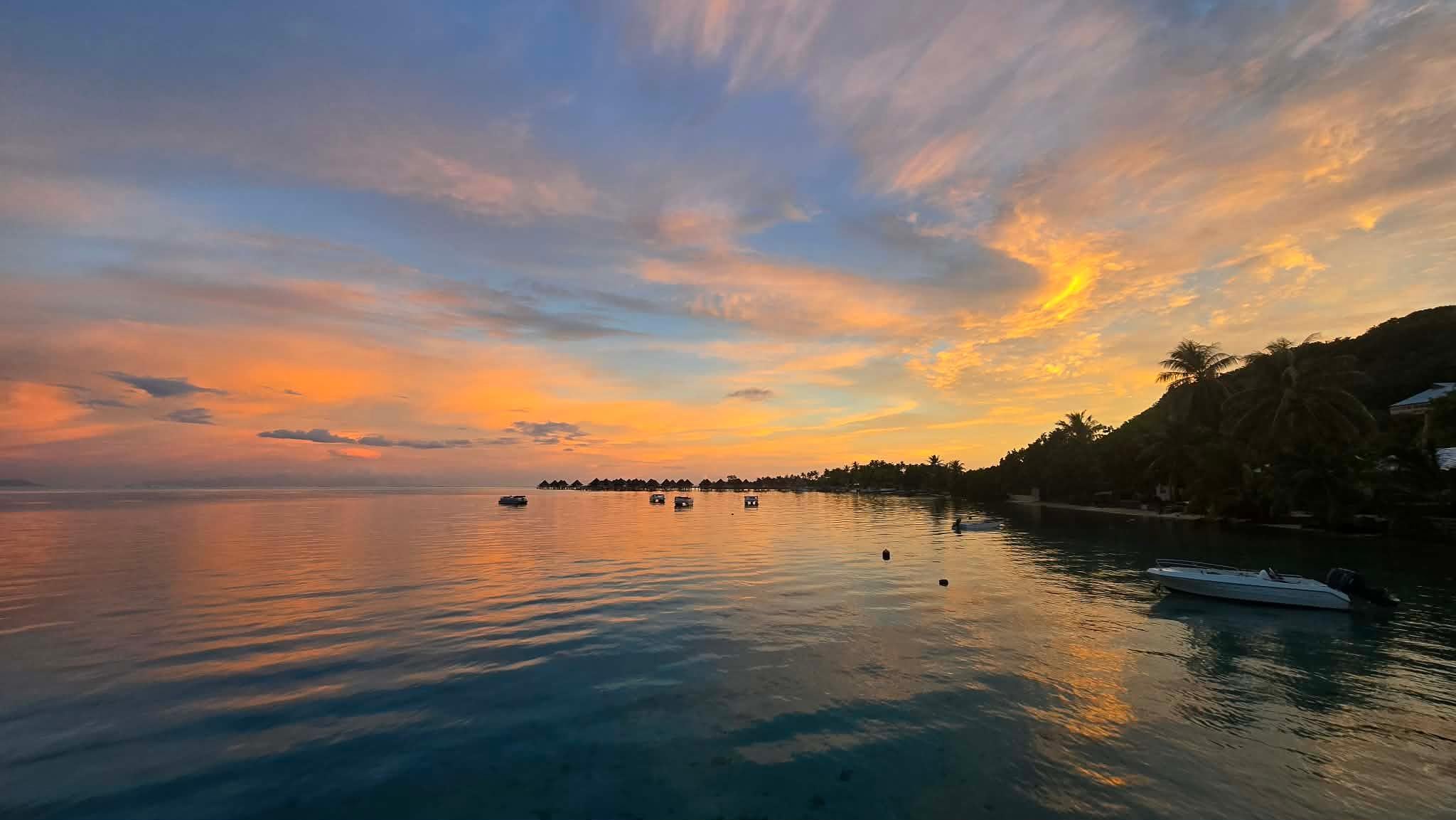 Beautiful sunset from the premium OWB.