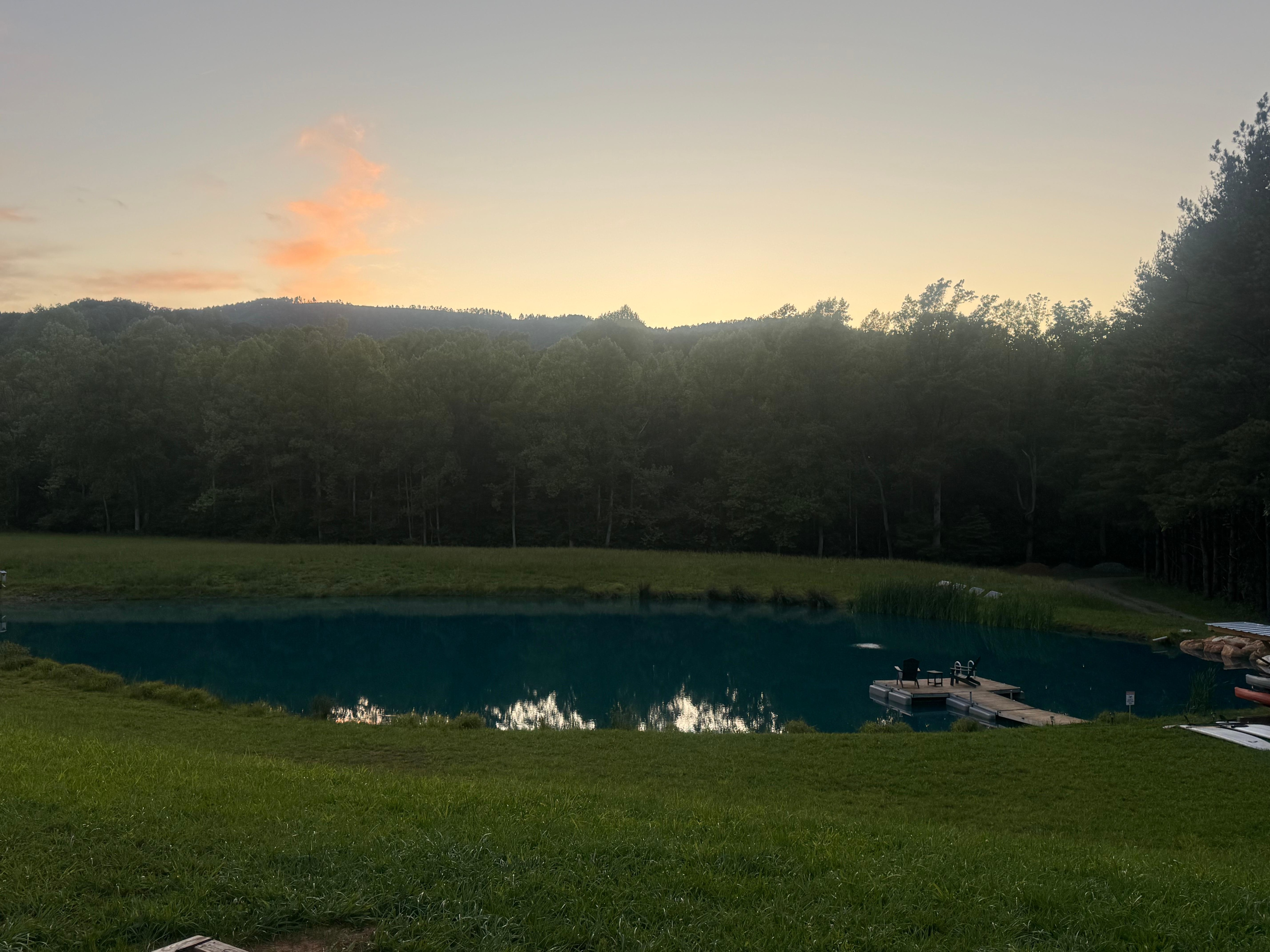 We paddled around so much too, and caught fish in the net and put in a bucket and then dumped them all back in. So fun!