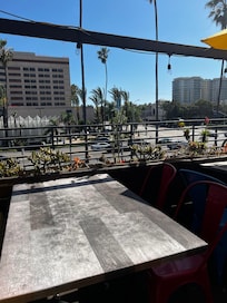 Balcony view from a restaurant on Washington. Two blocks up from Venice Beach Pier.