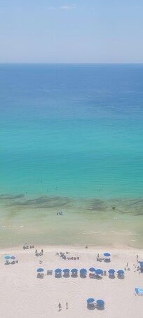 Balcony view of the beach